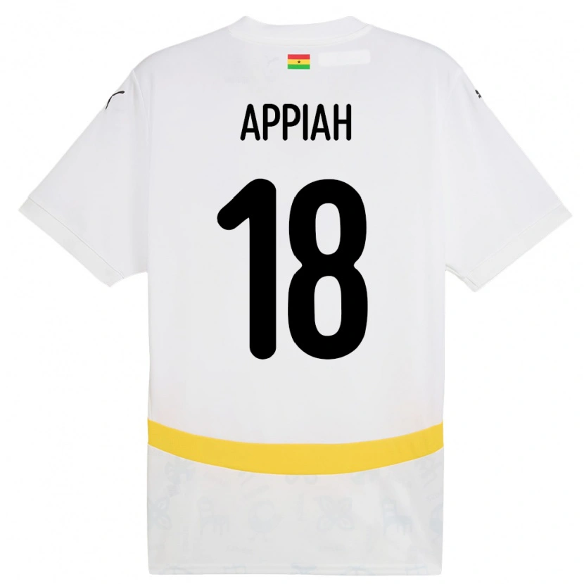 Danxen Niño Camiseta Ghana Veronica Appiah #18 Blanco 1ª Equipación 24-26 La Camisa