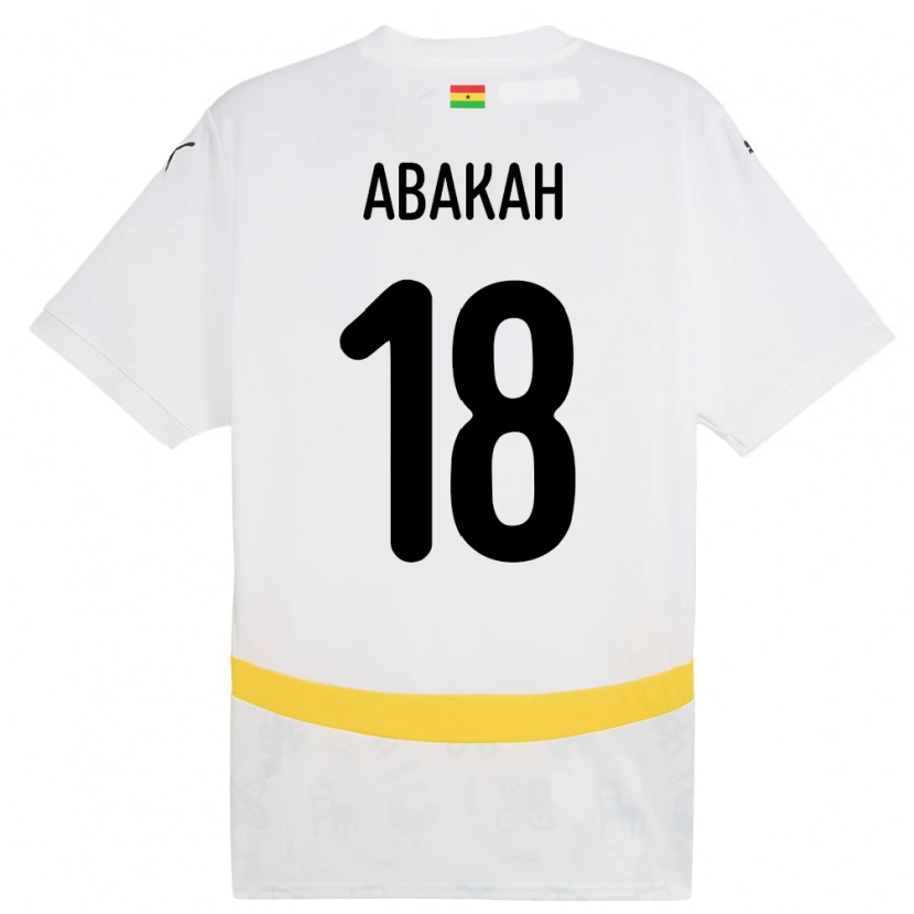 Danxen Niño Camiseta Ghana Philomena Abakah #18 Blanco 1ª Equipación 24-26 La Camisa