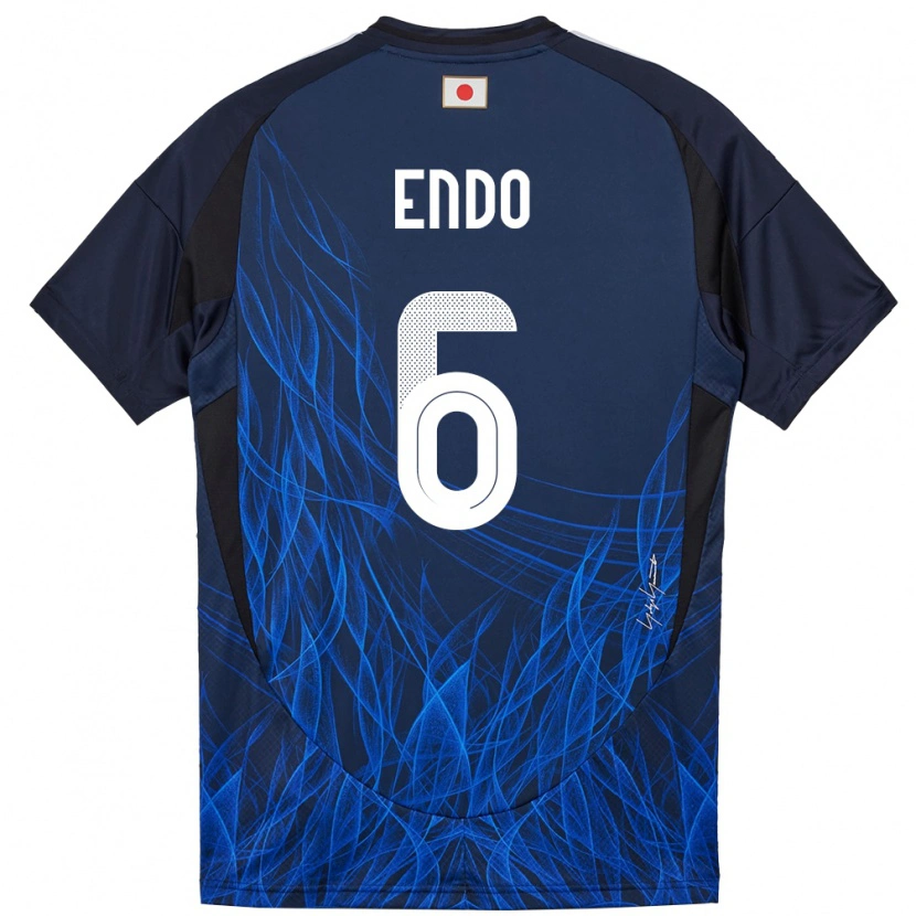 Danxen Niño Camiseta Japón Wataru Endo #6 Azul Oscuro 1ª Equipación 24-26 La Camisa