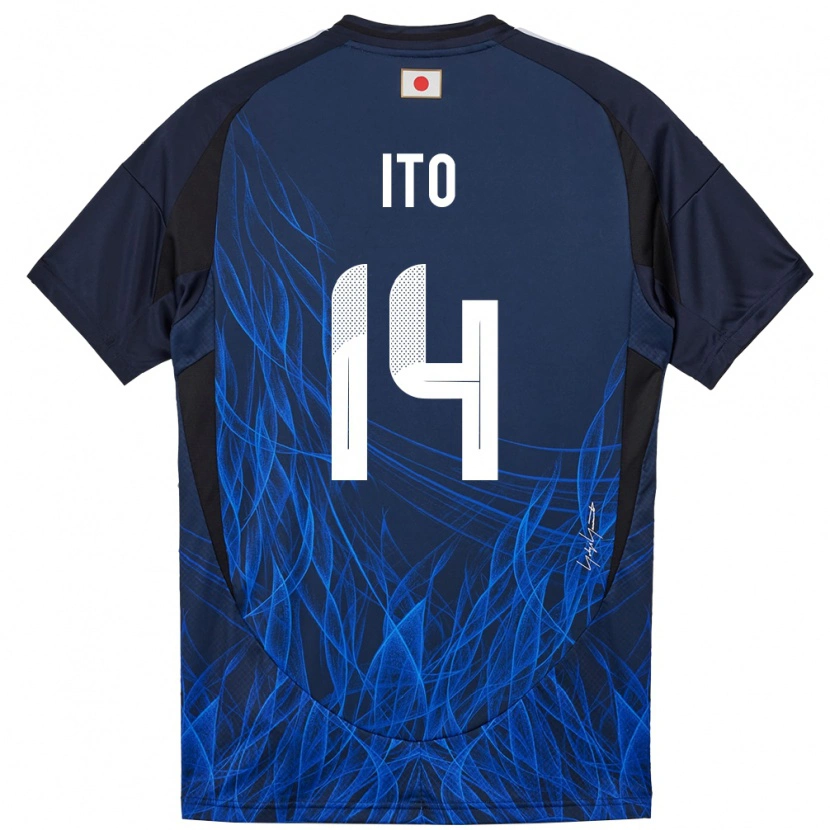 Danxen Niño Camiseta Japón Junya Ito #14 Azul Oscuro 1ª Equipación 24-26 La Camisa