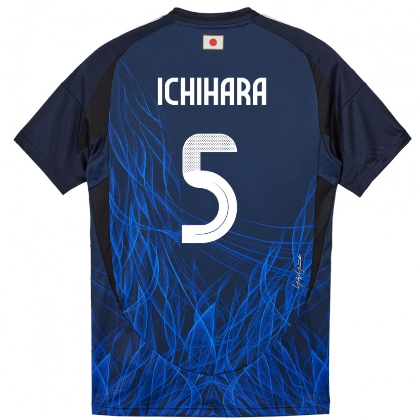 Danxen Niño Camiseta Japón Rion Ichihara #5 Azul Oscuro 1ª Equipación 24-26 La Camisa