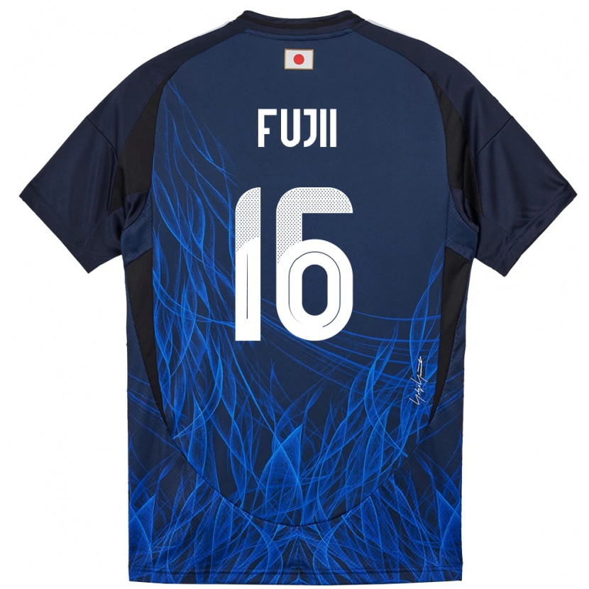 Danxen Niño Camiseta Japón Shota Fujii #16 Azul Oscuro 1ª Equipación 24-26 La Camisa