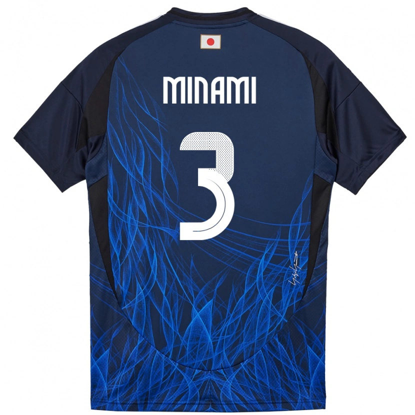 Danxen Niño Camiseta Japón Moeka Minami #3 Azul Oscuro 1ª Equipación 24-26 La Camisa