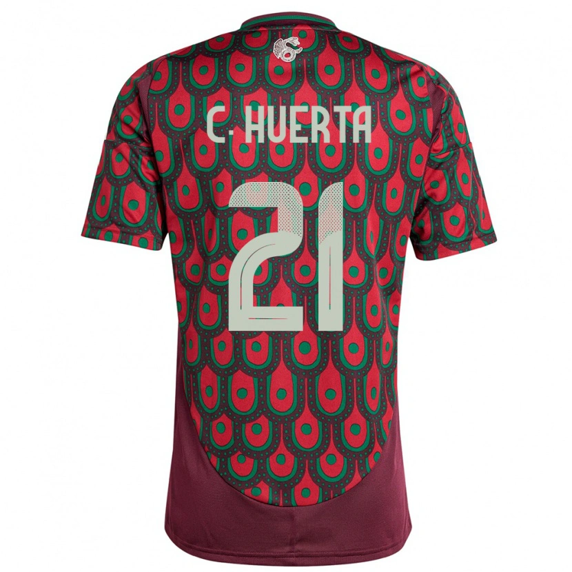 Danxen Niño Camiseta México César Huerta #21 Granate 1ª Equipación 24-26 La Camisa