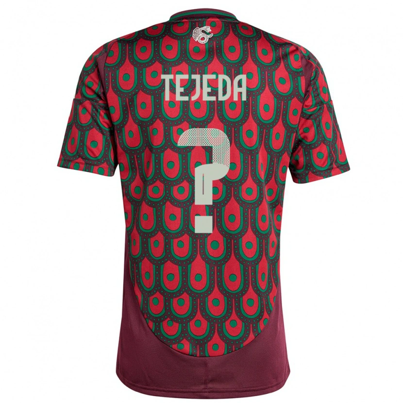 Danxen Niño Camiseta México Saulo Tejeda #0 Granate 1ª Equipación 24-26 La Camisa
