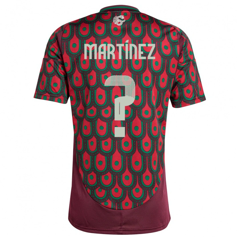 Danxen Niño Camiseta México Dylan Martínez #0 Granate 1ª Equipación 24-26 La Camisa
