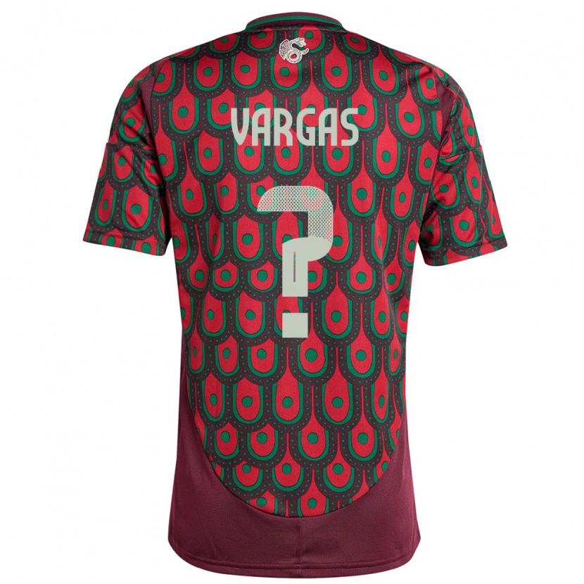 Danxen Niño Camiseta México Uziel Vargas #0 Granate 1ª Equipación 24-26 La Camisa
