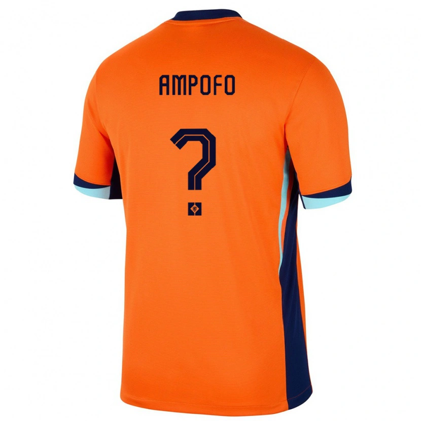 Danxen Niño Camiseta Países Bajos Jahmael Ampofo #0 Naranja 1ª Equipación 24-26 La Camisa