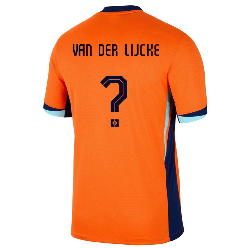 Danxen Niño Camiseta Países Bajos Donny Van Der Lijcke #0 Naranja 1ª Equipación 24-26 La Camisa
