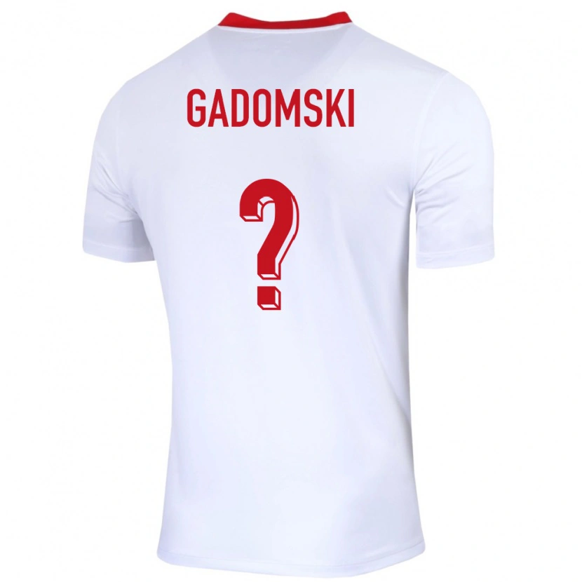 Danxen Niño Camiseta Polonia Franciszek Gadomski #0 Blanco 1ª Equipación 24-26 La Camisa