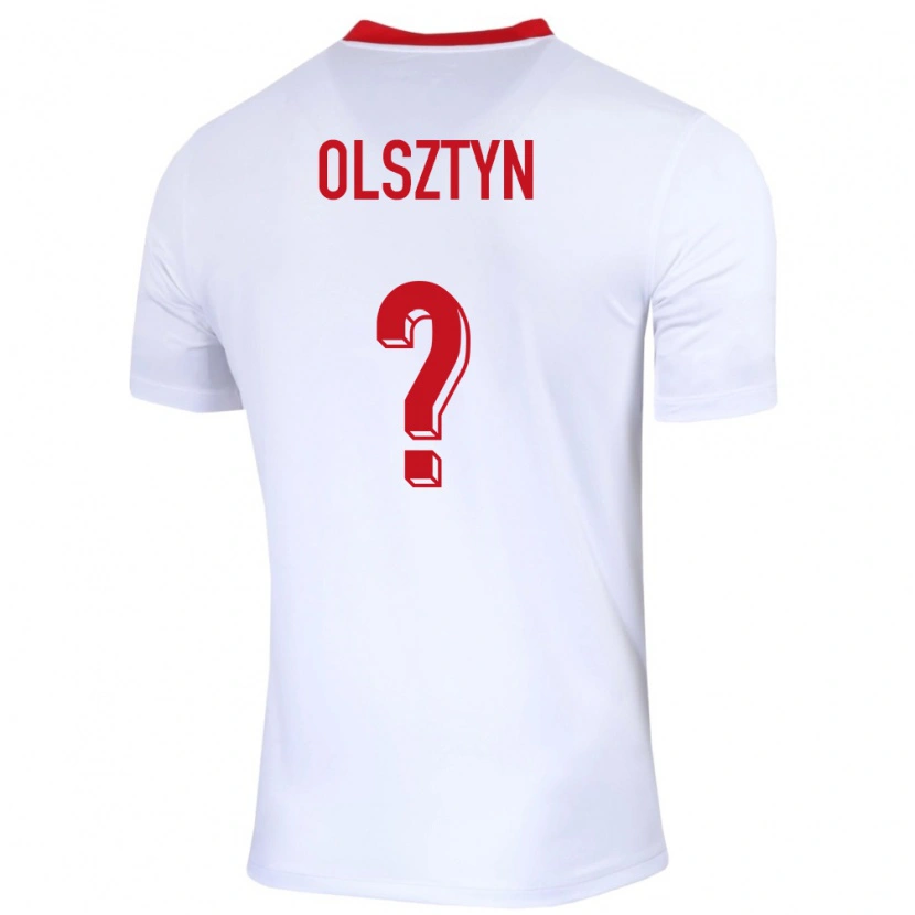 Danxen Niño Camiseta Polonia Aleks Olsztyn #0 Blanco 1ª Equipación 24-26 La Camisa