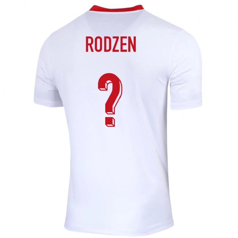 Danxen Niño Camiseta Polonia Aleksander Rodzen #0 Blanco 1ª Equipación 24-26 La Camisa