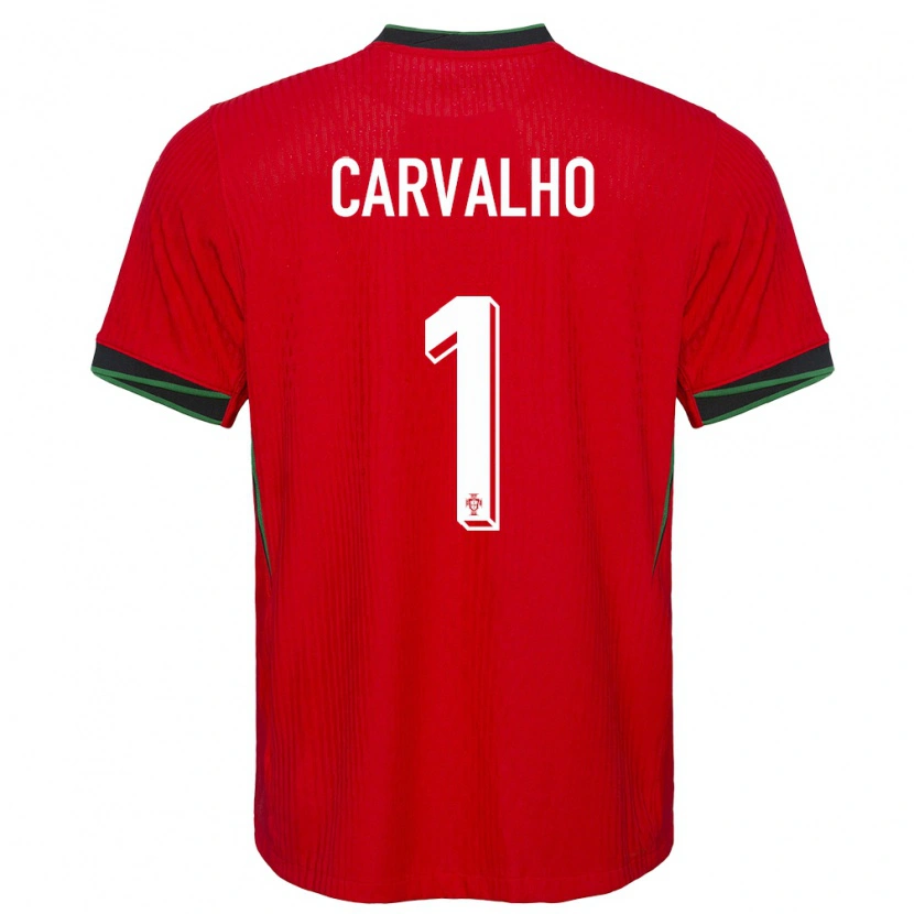 Danxen Niño Camiseta Portugal João Carvalho #1 Rojo 1ª Equipación 24-26 La Camisa