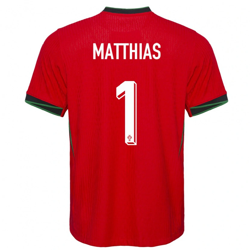 Danxen Niño Camiseta Portugal Matthias Da Silva #1 Rojo 1ª Equipación 24-26 La Camisa