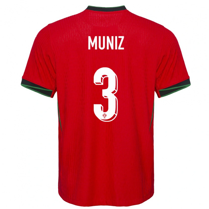 Danxen Niño Camiseta Portugal João Muniz #3 Rojo 1ª Equipación 24-26 La Camisa