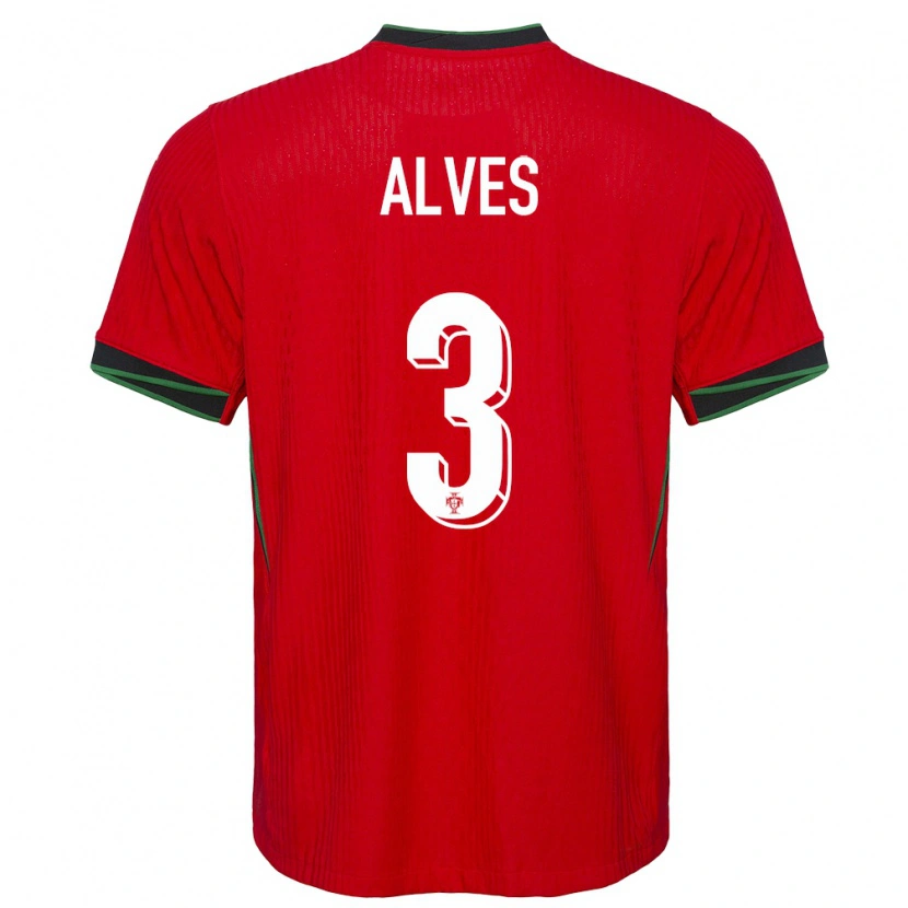 Danxen Niño Camiseta Portugal Miguel Alves #3 Rojo 1ª Equipación 24-26 La Camisa