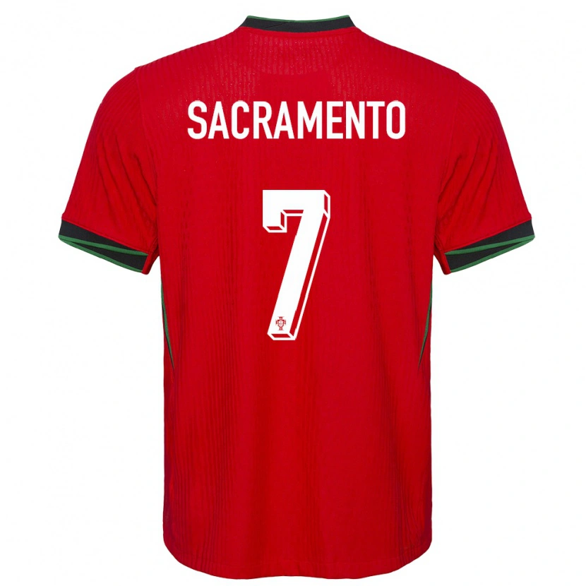 Danxen Niño Camiseta Portugal Medgilson Sacramento #7 Rojo 1ª Equipación 24-26 La Camisa