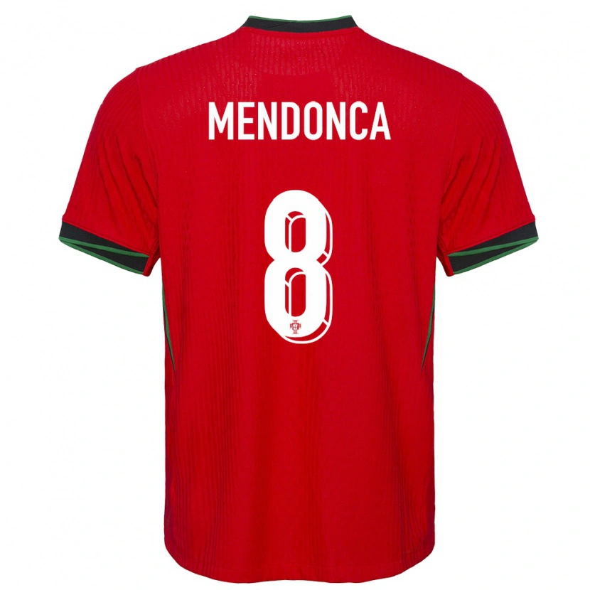 Danxen Niño Camiseta Portugal Manuel Mendonça #8 Rojo 1ª Equipación 24-26 La Camisa