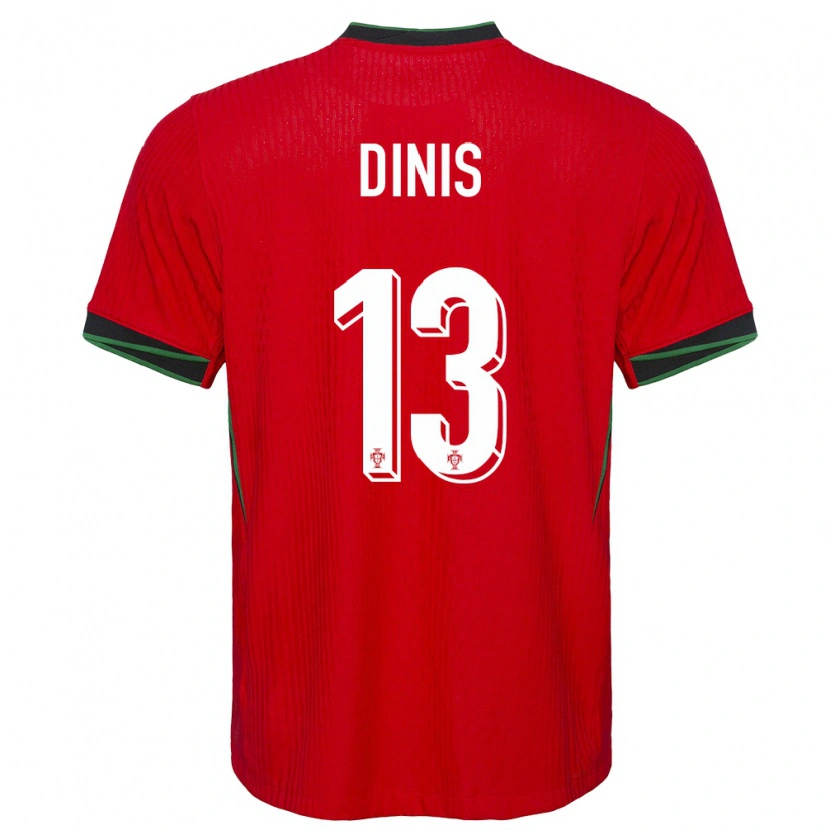 Danxen Niño Camiseta Portugal Vasco Dinis #13 Rojo 1ª Equipación 24-26 La Camisa