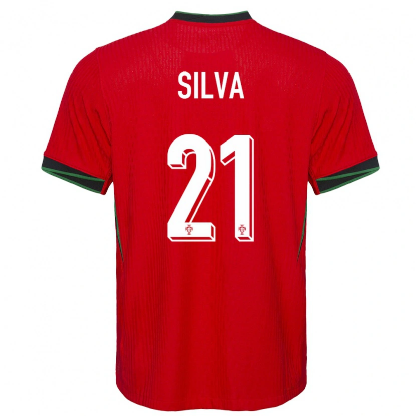 Danxen Niño Camiseta Portugal Gabriel Silva #21 Rojo 1ª Equipación 24-26 La Camisa