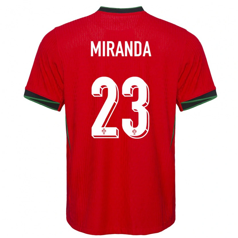 Danxen Niño Camiseta Portugal João Miranda #23 Rojo 1ª Equipación 24-26 La Camisa