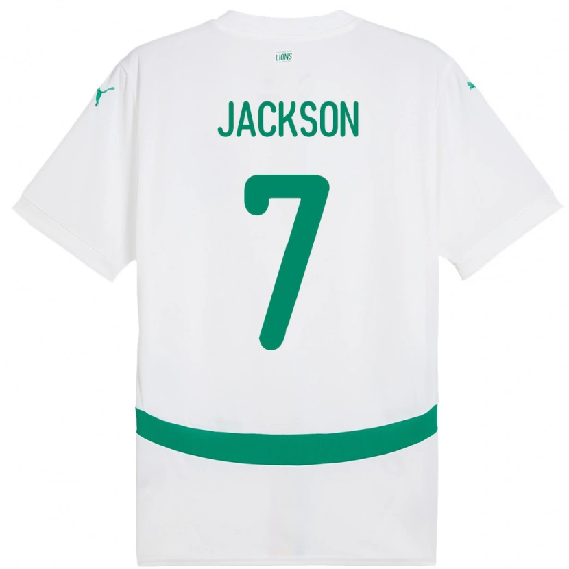 Danxen Niño Camiseta Senegal Nicolas Jackson #7 Blanco 1ª Equipación 24-26 La Camisa