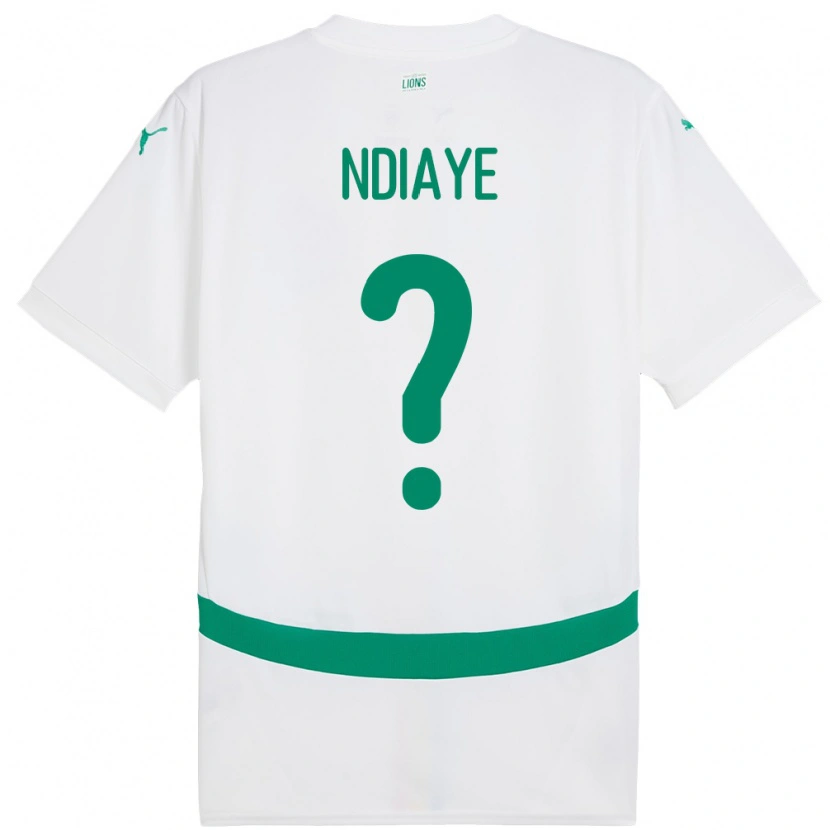 Danxen Niño Camiseta Senegal Madicke Ndiaye #0 Blanco 1ª Equipación 24-26 La Camisa