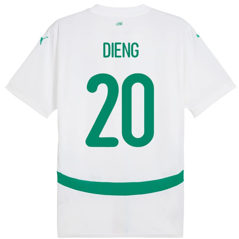 Danxen Niño Camiseta Senegal Bamba Dieng #20 Blanco 1ª Equipación 24-26 La Camisa