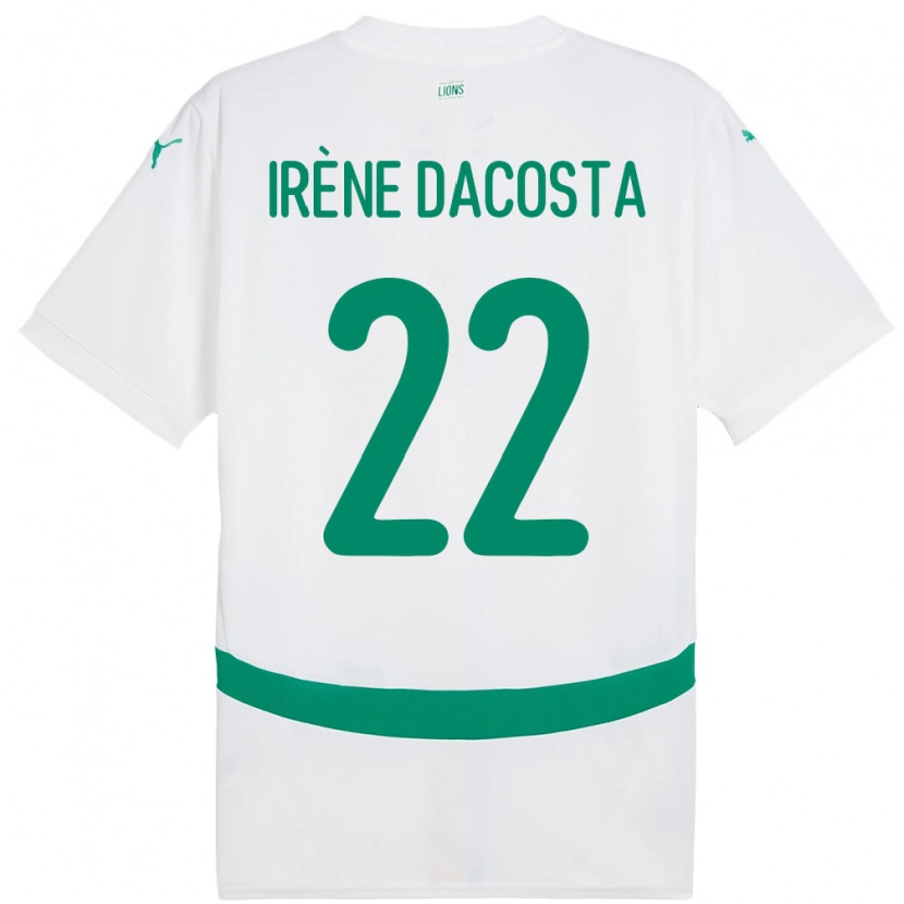 Danxen Niño Camiseta Senegal Gladys Irene Dacosta #22 Blanco 1ª Equipación 24-26 La Camisa
