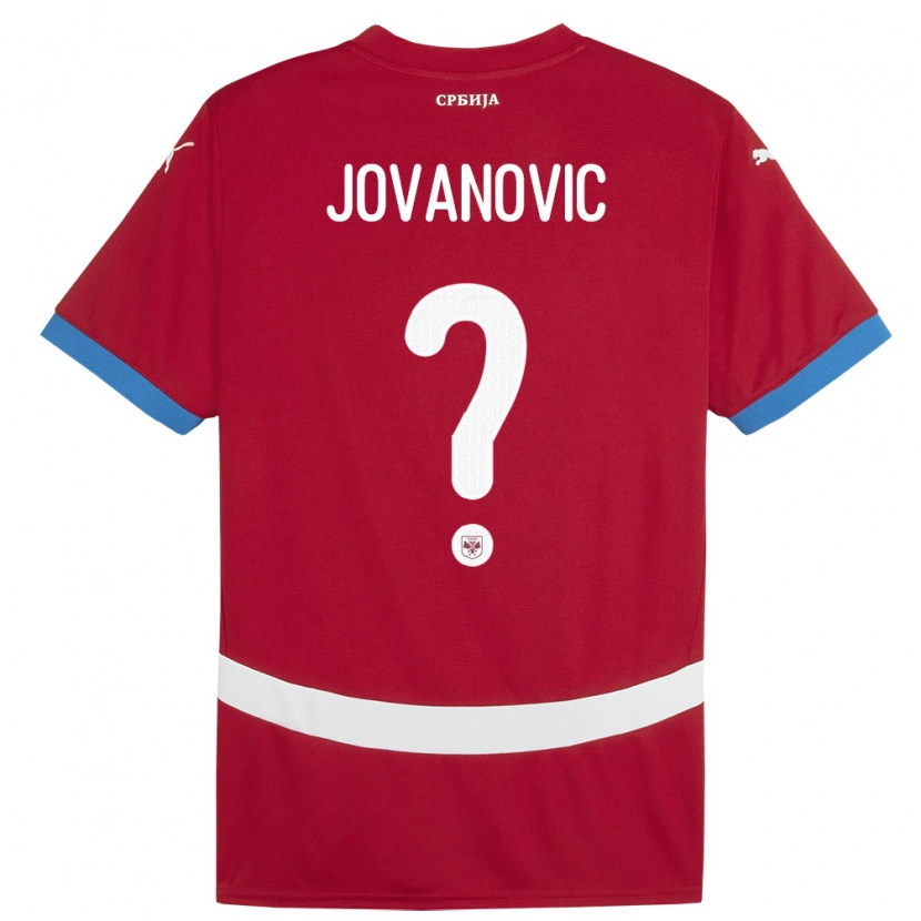 Danxen Niño Camiseta Serbia Djordje Jovanovic #0 Rojo 1ª Equipación 24-26 La Camisa