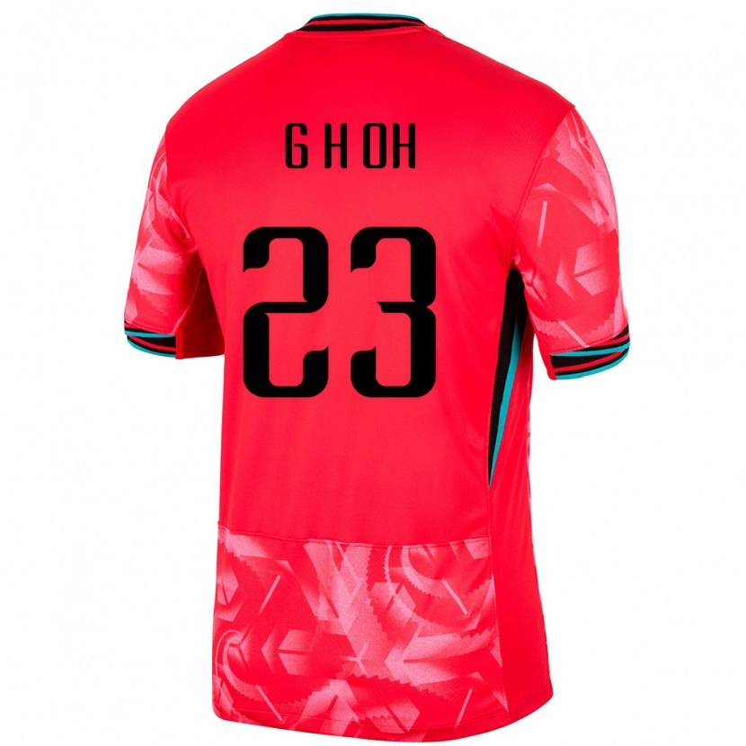 Danxen Niño Camiseta Corea Del Sur Hyeon-Gyu Oh #23 Rojo 1ª Equipación 24-26 La Camisa