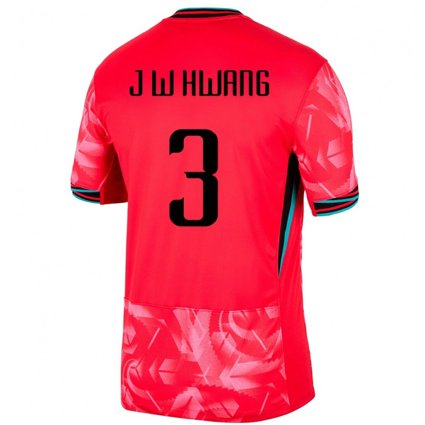 Danxen Niño Camiseta Corea Del Sur Jae-Won Hwang #3 Rojo 1ª Equipación 24-26 La Camisa