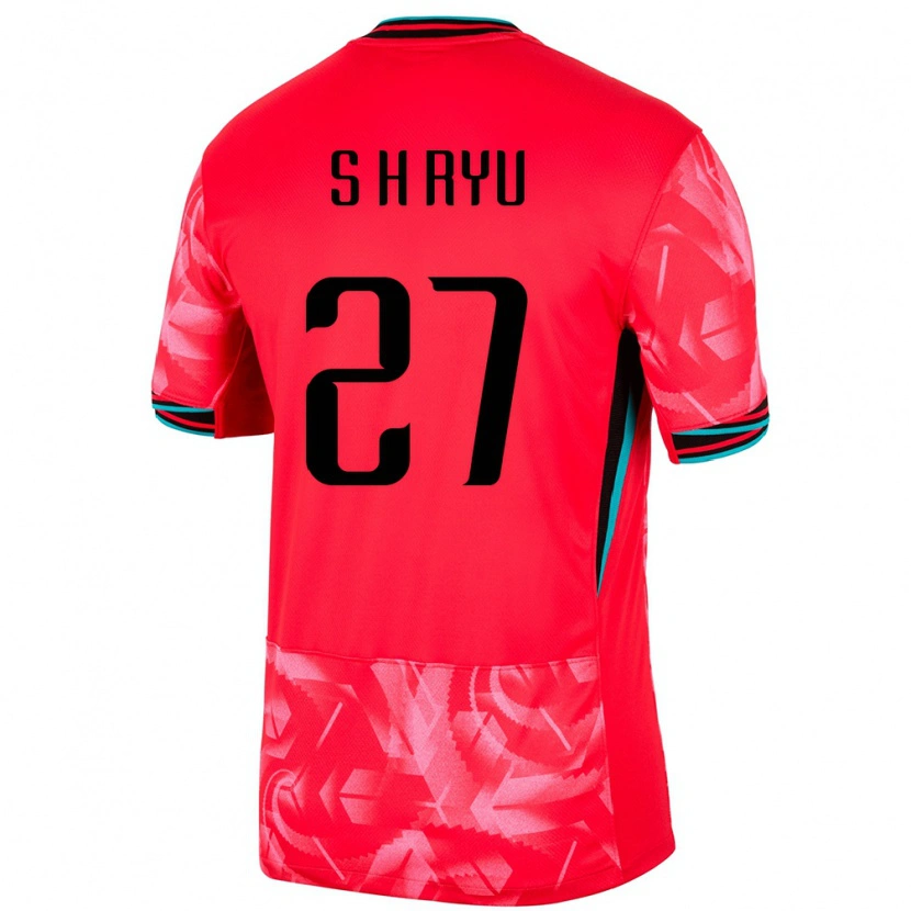 Danxen Niño Camiseta Corea Del Sur Hye-Sung Ryu #27 Rojo 1ª Equipación 24-26 La Camisa