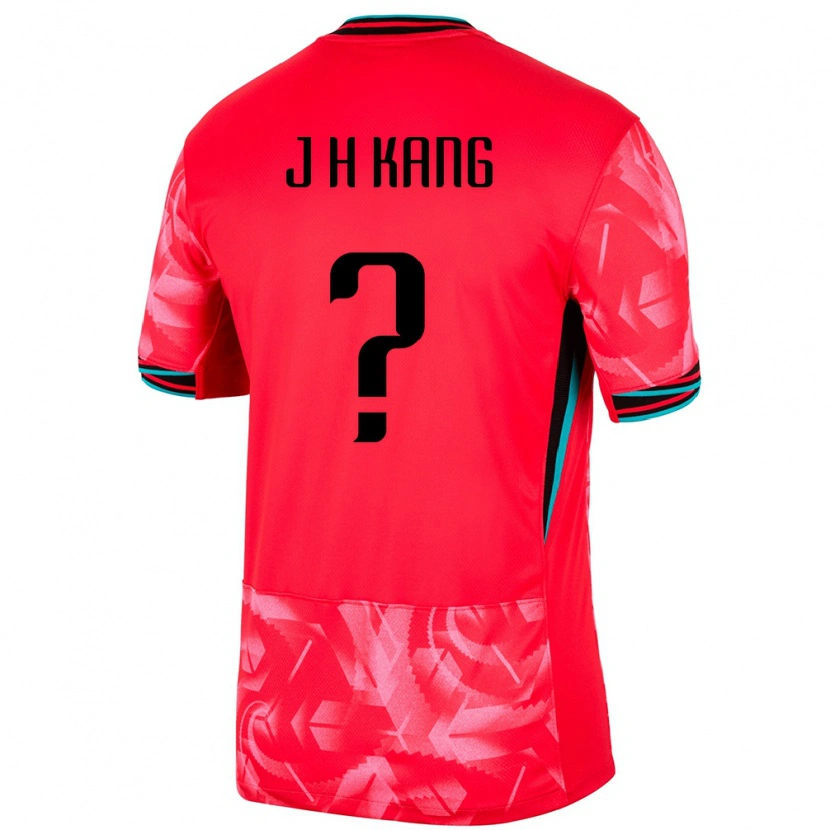 Danxen Niño Camiseta Corea Del Sur Kang Ju Hyeok #0 Rojo 1ª Equipación 24-26 La Camisa