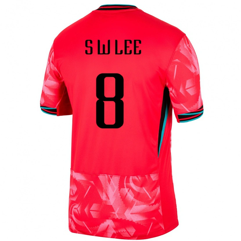 Danxen Niño Camiseta Corea Del Sur Lee Seung Won #8 Rojo 1ª Equipación 24-26 La Camisa
