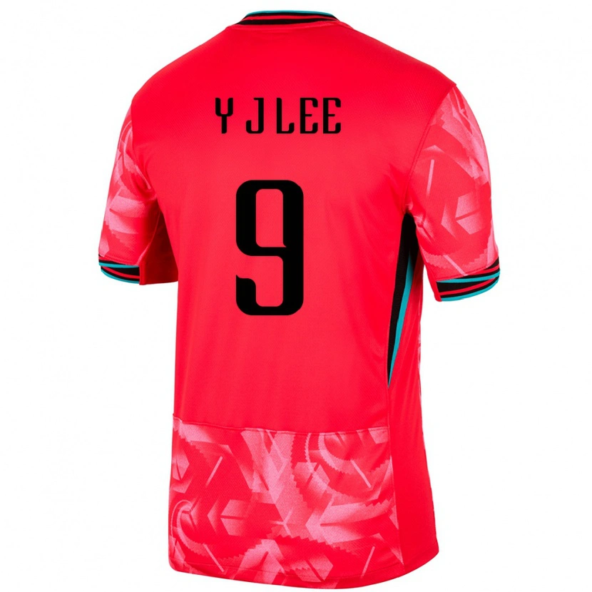 Danxen Niño Camiseta Corea Del Sur Lee Young Jun #9 Rojo 1ª Equipación 24-26 La Camisa