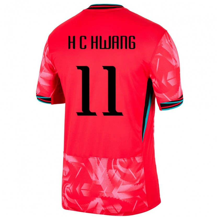 Danxen Niño Camiseta Corea Del Sur Hee-Chan Hwang #11 Rojo 1ª Equipación 24-26 La Camisa