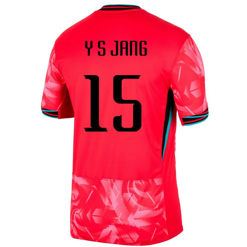 Danxen Niño Camiseta Corea Del Sur Jang Yun Sik #15 Rojo 1ª Equipación 24-26 La Camisa