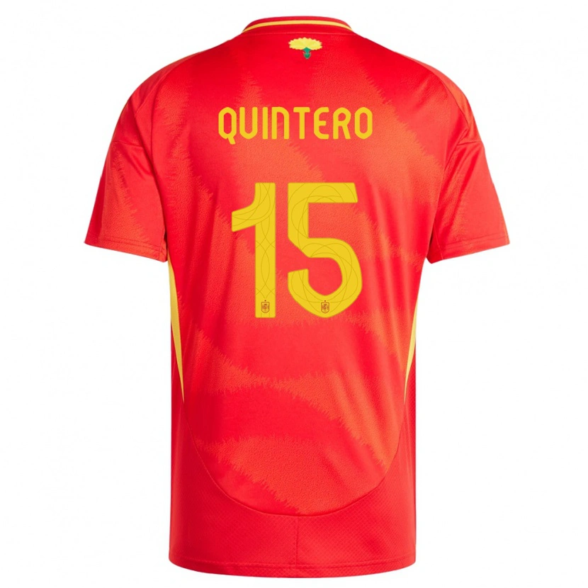Danxen Niño Camiseta España Iker Quintero #15 Rojo 1ª Equipación 24-26 La Camisa
