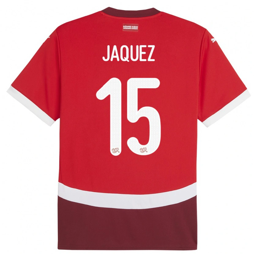 Danxen Niño Camiseta Suiza Luca Jaquez #15 Rojo 1ª Equipación 24-26 La Camisa