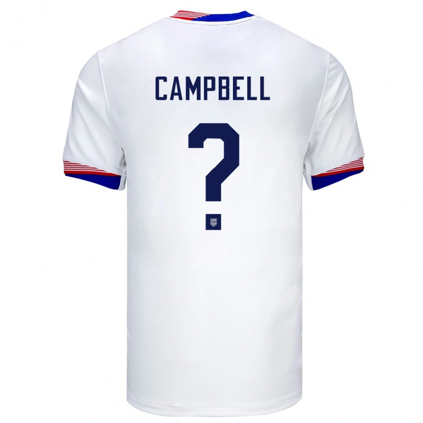 Danxen Niño Camiseta Estados Unidos Cole Campbell #0 Blanco 1ª Equipación 24-26 La Camisa