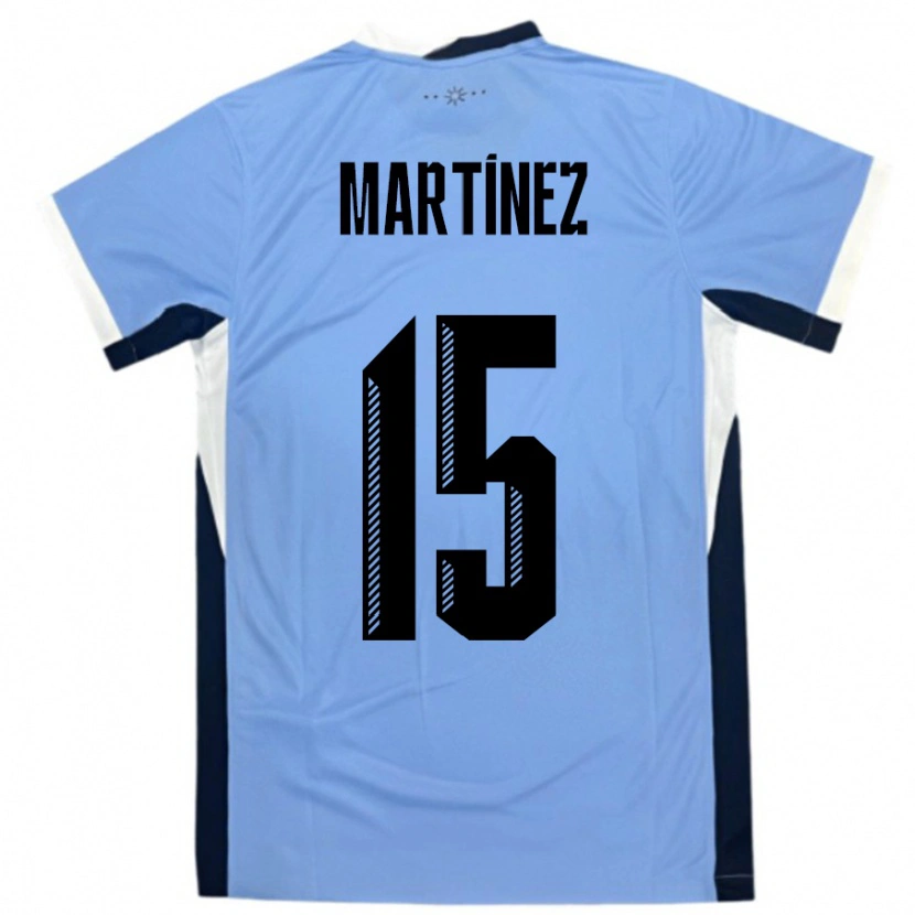 Danxen Niño Camiseta Uruguay Facundo Martínez #15 Blanco Negro 1ª Equipación 24-26 La Camisa