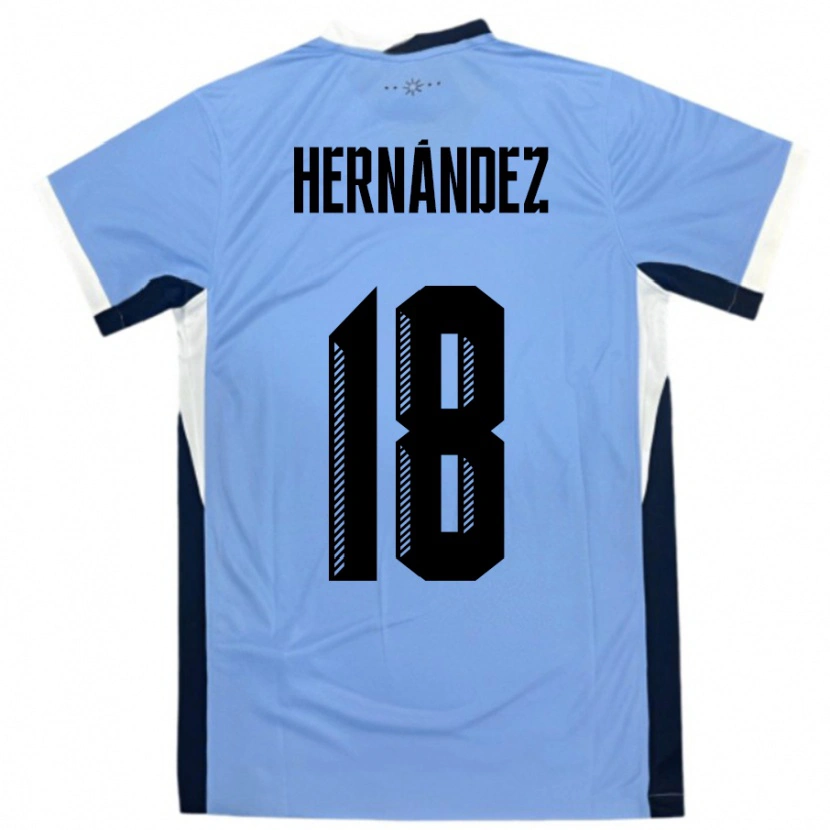 Danxen Niño Camiseta Uruguay Tomás Hernández #18 Blanco Negro 1ª Equipación 24-26 La Camisa