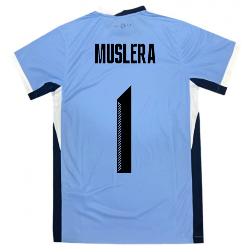 Danxen Niño Camiseta Uruguay Fernando Muslera #1 Blanco Negro 1ª Equipación 24-26 La Camisa