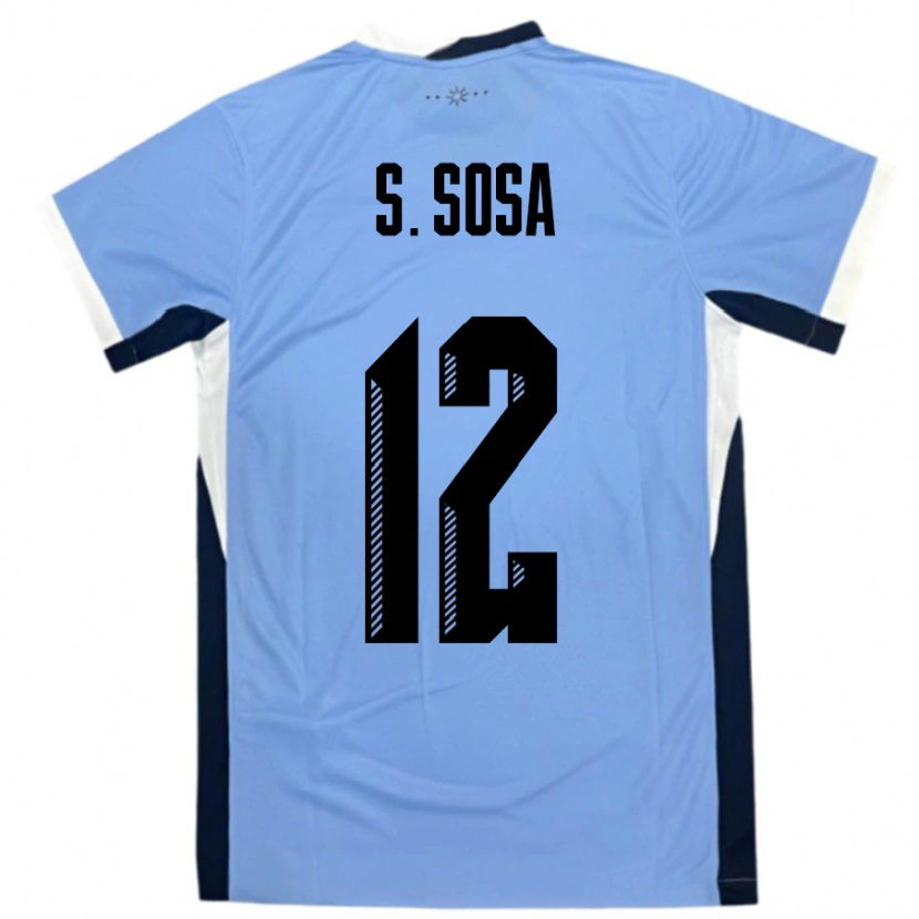 Danxen Niño Camiseta Uruguay Sebastian Sosa #12 Blanco Negro 1ª Equipación 24-26 La Camisa