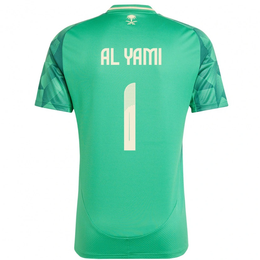 Danxen Niño Camiseta Arabia Saudita Mohammed Al-Yami #1 Verde 1ª Equipación 24-26 La Camisa