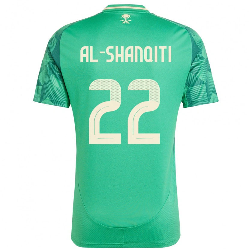 Danxen Niño Camiseta Arabia Saudita Hamed Al-Shanqiti #22 Verde 1ª Equipación 24-26 La Camisa