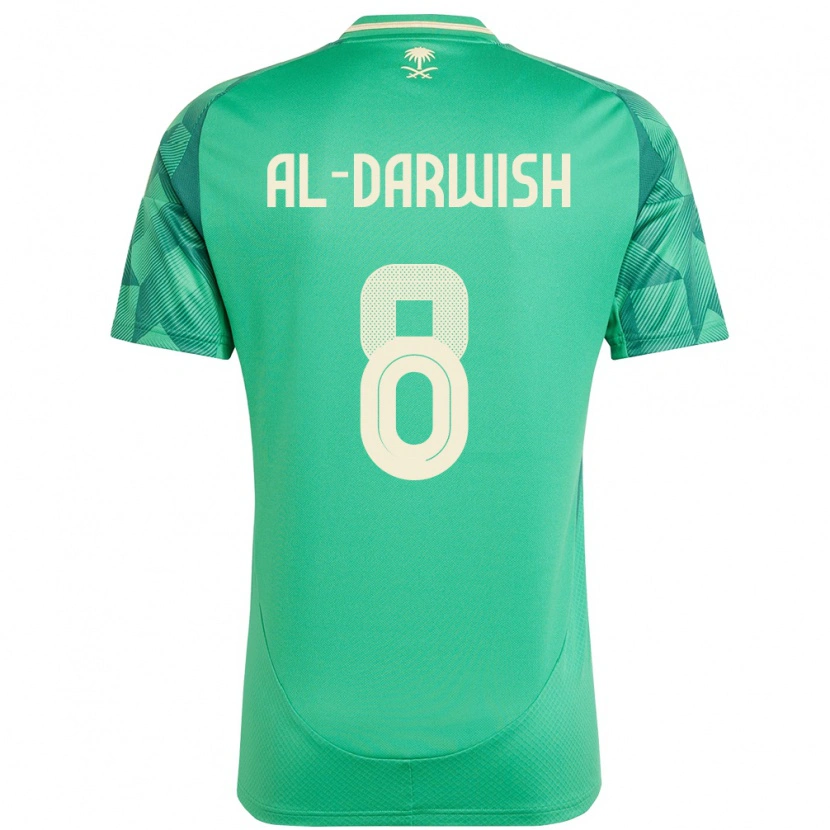 Danxen Niño Camiseta Arabia Saudita Mohammed Al-Darwish #8 Verde 1ª Equipación 24-26 La Camisa