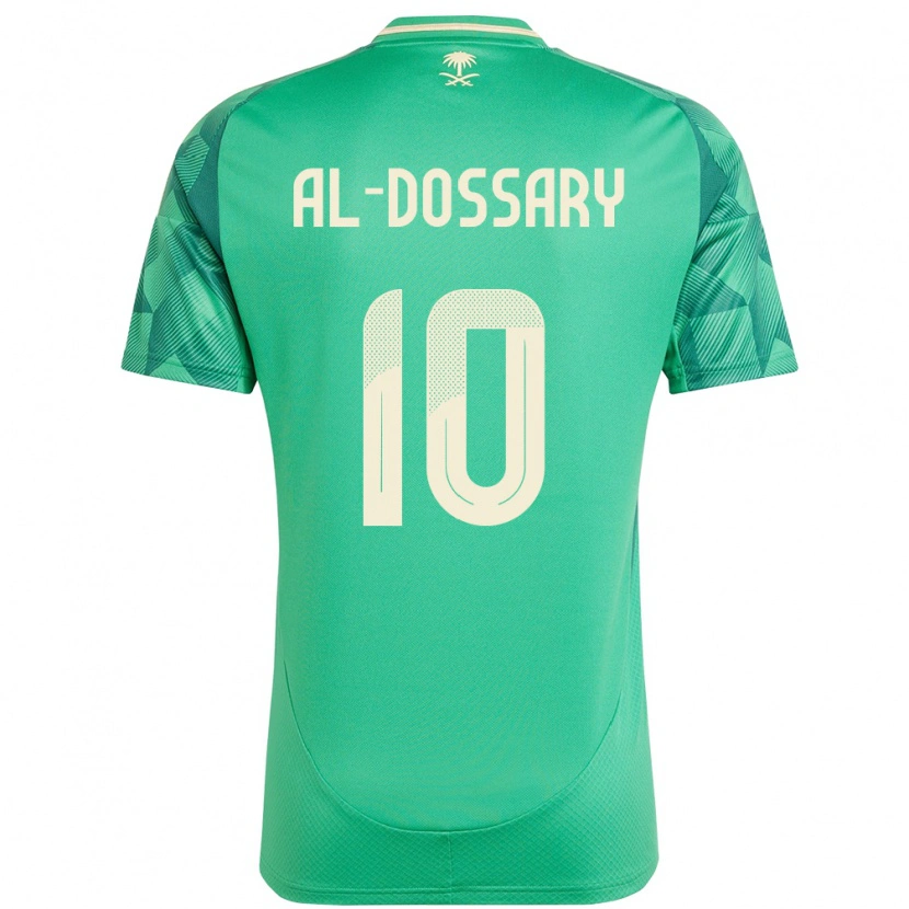 Danxen Niño Camiseta Arabia Saudita Abdullah Al-Dossary #10 Verde 1ª Equipación 24-26 La Camisa