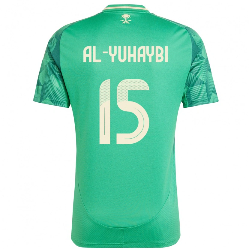 Danxen Niño Camiseta Arabia Saudita Amar Al-Yuhaybi #15 Verde 1ª Equipación 24-26 La Camisa